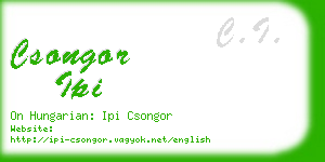 csongor ipi business card